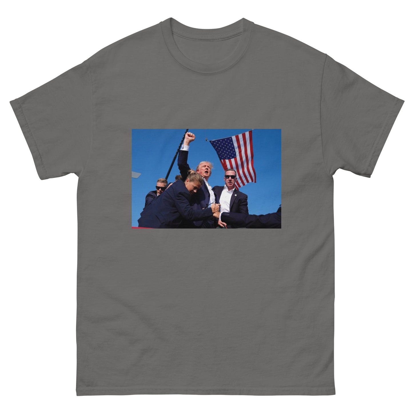 Trump Defiance Unisex Tee: The Power of a Moment LARGE LOGO